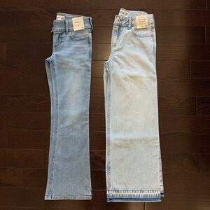 2 Pairs - NWT Abercrombie Girls Denim Jeans - 9/10 Regular